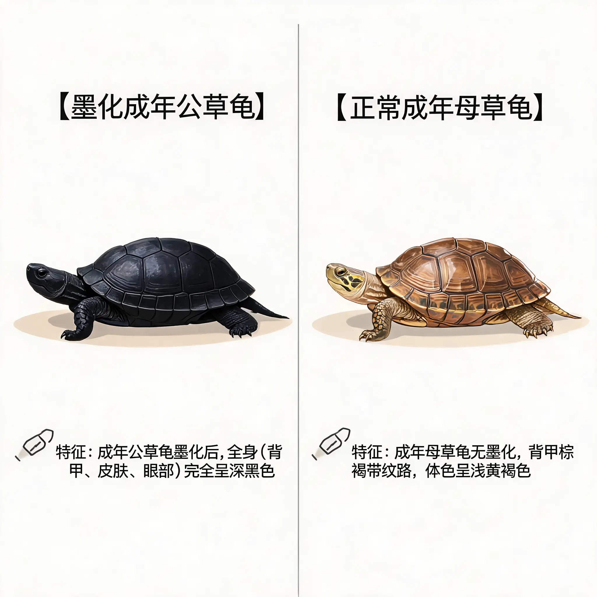 性别鉴别方法四：观察体色